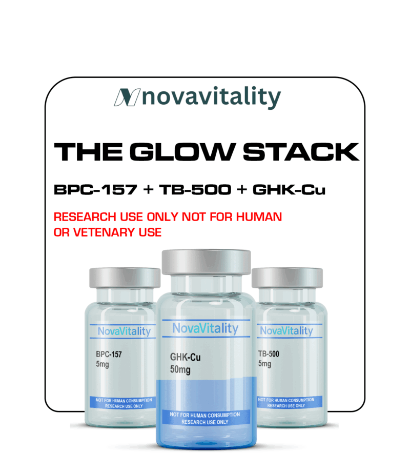 The Glow Stack - BPC-157 5mg + TB-500 5mg + GHK-Cu 50mg