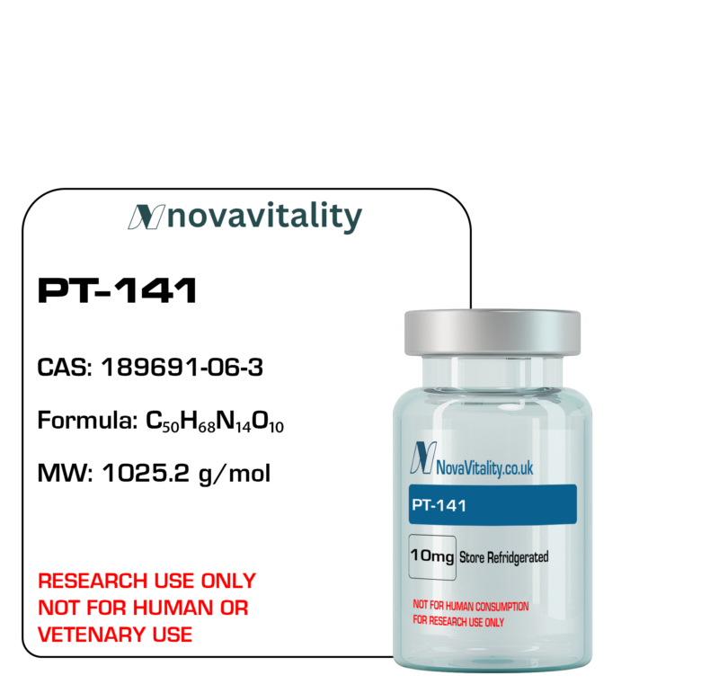 PT-141 Peptide 10mg PT-141 research peptide vial 10mg lyophilised RUO