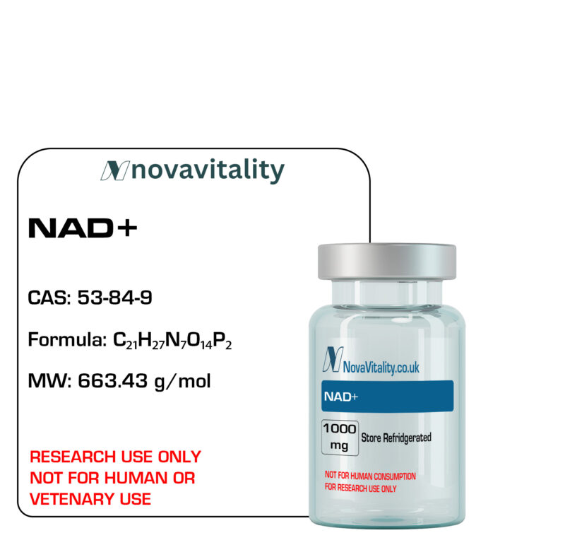 NAD+ Research Compound (CAS 53-84-9, MW 663.43 Da): β-Nicotinamide–ribose–P–P–ribose–adenine for sirtuin activation, PARP signalling & mitochondrial bioenergetics studies — RUO, UK-supplied, CoA-backed.