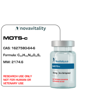 MOTS-c research peptide — NovaVitality NV-MOTSC-10 MOTS-c research peptide 10mg vial, lyophilised, RUO
